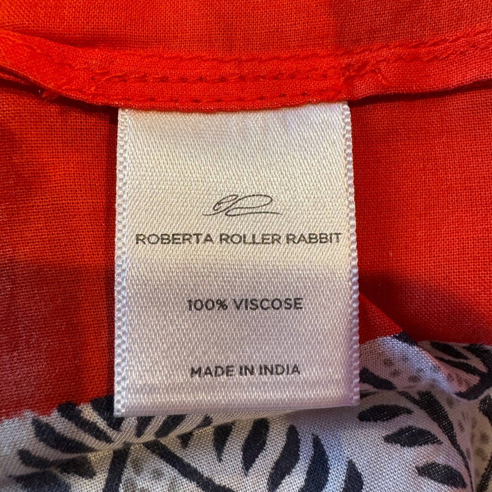 Roberta Roller Rabbit Paisley Maxi Dress One Size Viscose Handkerchief Hem - Picture 5 of 8